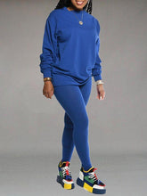 Indiebeautie – Einfarbiges Sweatshirt- und Leggings-Set